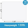 Heavyweight 130 lb White DHF10 Cardstock Thick Paper 50 Sheets A4
