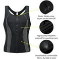 thumbnail image 5 of Men Waist Trainer Compression Vest Hot Neoprene Sauna Suit Corset Body Shaper Zipper Tank Top Abs Abdomen Workout Shirt, 5 of 7