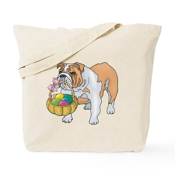 CafePress - Bulldog Easter Tote Bag - Unisex Canvas Tote Bag, Beige, 1-Piece