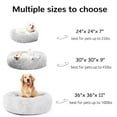 thumbnail image 4 of HACHIKITTY Calming Donut Dog Beds Cuddler, Dog Beds for Medium Large Dogs, Indoor Dog Calming Beds Large, Gray, 36"X36", 4 of 7