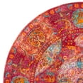 thumbnail image 6 of SAFAVIEH Luxor Metha Floral Bordered Area Rug, Fuchsia/Gold, 5'3" x 5'3" Round, 6 of 8