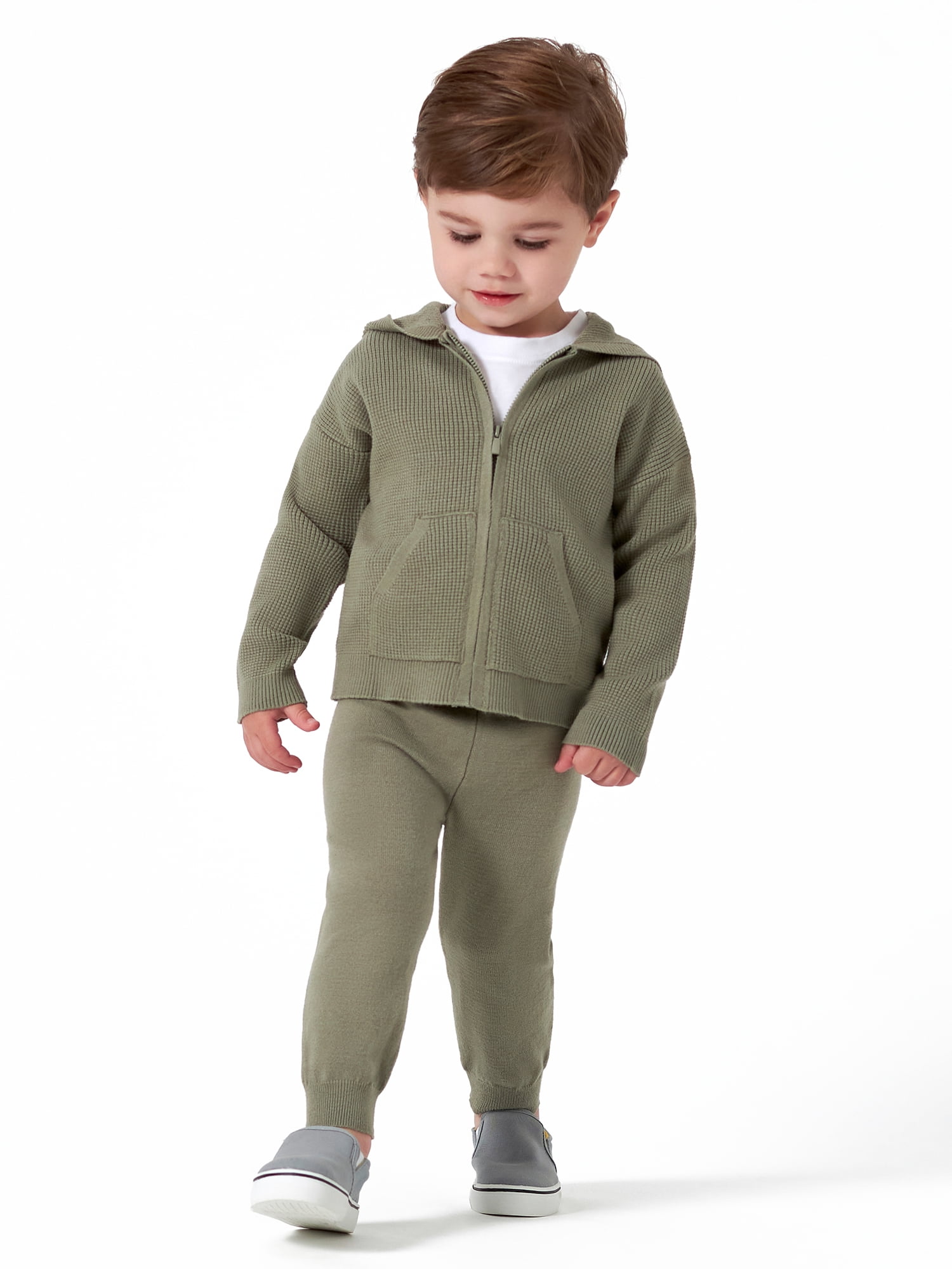 Modern Moments by Gerber Toddler Neutral Unisex Sweater Knit Outfit Set, 2-Piece, Sizes 12M-5T