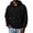 Black, variant on Hsovts Mens Zip Up Hoodie, Solid Color Fleece Jacket Casual Sweatshirt | Soft Brushed Fleece, Full-Zip Front With A Classic Hood. Ribbed Cuffs And Hem, Split Kangaroo Pocket. Relaxed Fit. Green 3xL