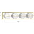 thumbnail image 2 of Pearl LED Collection Four-Light Matte Black Opal Glass LED Modern Style Bath Vanity Light, 2 of 2