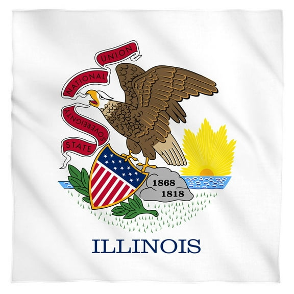 - Illinois Flag - Bandana - 22" x 22"