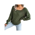thumbnail image 3 of Qmyliery Women  Knit Pullover with Buttons Decoration, Loose Version Casual Style Spring Clothing, 3 of 6