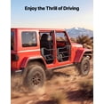 thumbnail image 5 of VEVOR Jeep Tube Doors, 4-Door, Compatible with 2018-2026 Jeep Wrangler JL Unlimited & 2020-2026 Gladiator JT, Alloy Steel Off Road Front & Rear Tubular Half Doors with Storage Bag and Rubber Pads, 5 of 9