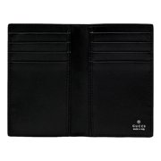 Gucci Horsebit Black Smooth Calfskin Long Card Case Wallet – Silver Tone Hardware – Vertical Designer Card Holder – Made in Italy – Includes Box & Authenticity Cards