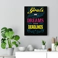 thumbnail image 5 of Inspirational Wall Art Goals Are Dreams With Deadlines Wall Art Motivational Motto Inspiring Prints Artwork Decor Ready to Hang Unframed, 5 of 10