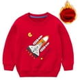 thumbnail image 4 of Tiijoy Boys Graphic Sweatshirt Rocket Print Crew Neck Pullover, Sizes 18-24M, 4 of 5