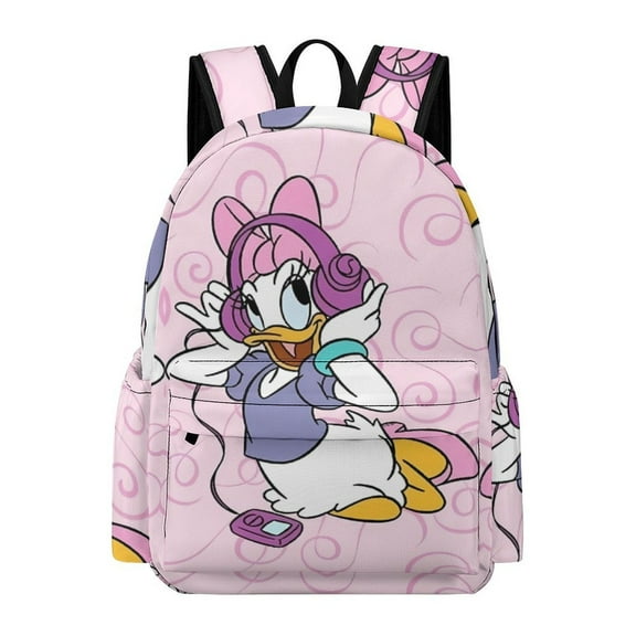 Daisy-Duck Backpacks, School Bookbag Printed Laptop Bag Shoulder Light Casual Backpack for Travel Hiking Camping