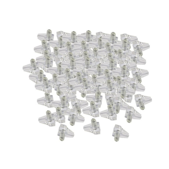 100 Pieces Shelf Pins, Cabinet Furniture Support Pegs, Shelves Support, Replacement Shelf Studs For Cupboard Kitchen Furniture transparent