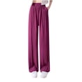 thumbnail image 1 of Timegard Fromal Pants for Women Plus Size Straight Leg Elastic High Waist Ruched Business Casual Loose Pants, 1 of 5