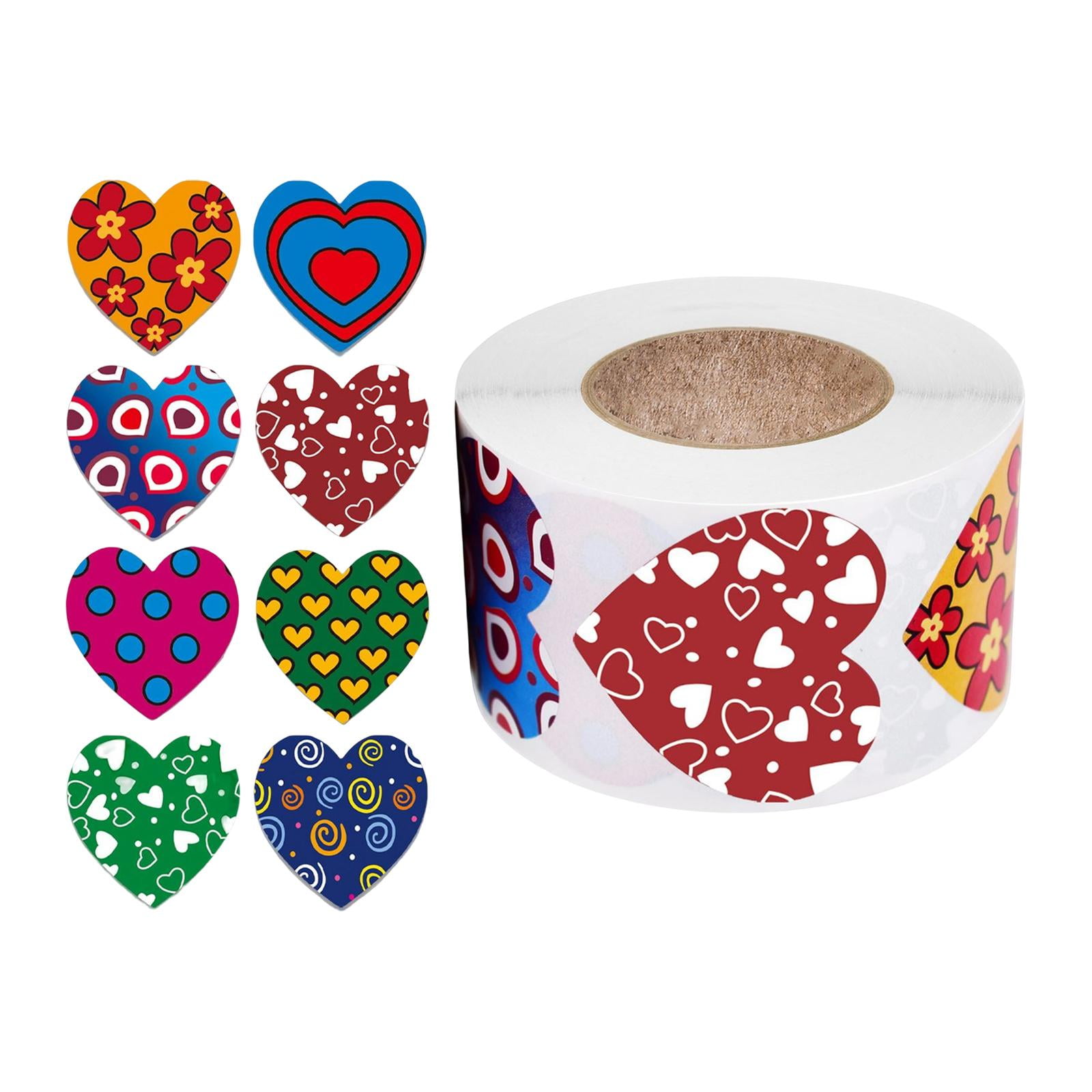 Milageto 2-6pack 500Pcs Funky Heart Stickers Love Decorative Sticker for Valentine'S Day 4 Pcs