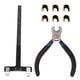 thumbnail image 2 of Kit de ajuste de arco compuesto para alineación de precisión, juego de alicates de punta de encastre de tiro con arco negro con regla en T y alicates de hebilla, 2 of 8