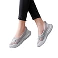thumbnail image 2 of Fesfesfes All-Season Shoes Teen Girls Casual Women's Shoes New Mesh Hollow Breathable Low Top Flat Bottom Walking Shoes US:9(42), 2 of 7