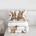 thumbnail image 5 of Erosebridal Rustic Farmhouse Rabbit Queen Comforter Set,Multicolor Easter Eggs Wild Butterfly Kids Bedding Comforter Set Reversible 3 Pieces, 5 of 7