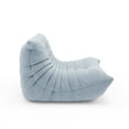 thumbnail image 3 of Suede Lazy Floor Accent Bean Bag Caterpillar Sofa for Living Room Blue, 3 of 5