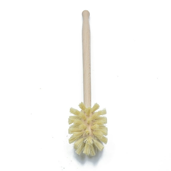 Toilet Brush, Wood Toilet Brush Made of Beechwood, Strong Bristles with 360° Cleaning Power