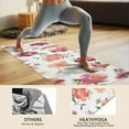 thumbnail image 4 of Pioneer Flower Floral Print Pattern Hot Yoga Mat Towel Non Slip for Hot Yoga - Quick-Drying Yoga Mat Cover with 4 Corner Pockets with Travel Bag - Hot Yoga Towel Non Slip 70"x26", 4 of 6