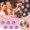 Purple, variant on Clear Plastic Christmas Ball Ornament with Tinsel Filler, Transparent Sphere Bauble for Heat Transfer Printing, DIY Hanging Ornament with Cap String, Glitter Xmas Tree Decor for Holiday Party Crafts