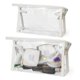 thumbnail image 2 of Juego de bolsas de maquillaje transparentes, bolsa de viaje para cosméticos transparente de 2 piezas, protector solar de plástico impermeable transparente de PVC grande aprobado, 2 of 5
