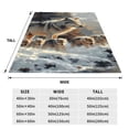 thumbnail image 3 of Balery Wolf Family Winter Wonderland Manta de Felpa Suave y Acogedora – Cobija de Franela Aterciopelada para Cama, Lavable y Cálida para Sofá, Mascotas, Transpirable-40"x30", 3 of 7