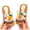 Orange, variant on 9M-8Y Girls Flower Cute Sandals Square Open Toe Slip on Flats Toddler Little Kid Dress Slides Summer Beach Casual Shoes Black