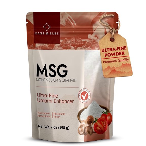 East and Else MSG Monosodium Glutamate, Ultra Fine Umami Seasoning Powder, 7 oz
