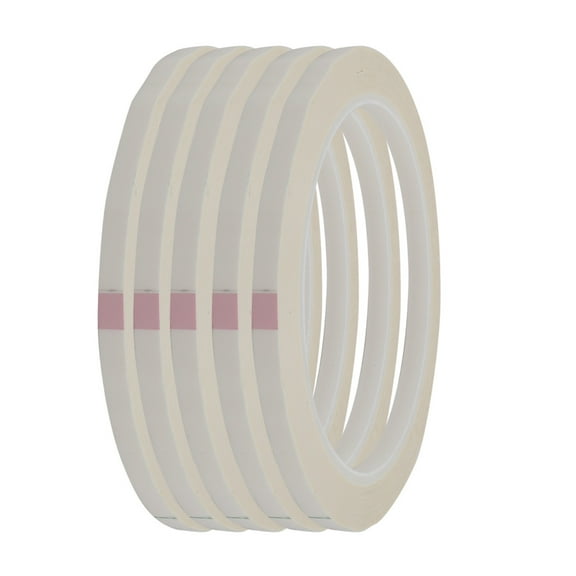 Unique Bargains 6mm Width 50m Long Single Sided Strong Self Adhesive Tape White 5pcs