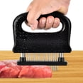 thumbnail image 1 of Ablandador de carne grande, ablandador de hoja de aguja ultra afilada de acero inoxidable para ablandar bistec, carne de res con cepillo de limpieza, accesorios de cocina para hornear durade, 1 of 5