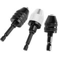 thumbnail image 1 of 3PCS 1/4 Inch Hex Keyless Drill Chuck Quick Change Adapter Converter Impact Drills Bits, Electric Tool Accessories, 1 of 6