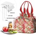 thumbnail image 4 of Pioneer Flower Drawstring Lunch Bag Women - Drawstring Lunch Bag Insulated for Work Office - Stain-Resistant Large Lunchbags for Women with Multi-Pockets, 4 of 6