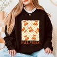 thumbnail image 2 of Fall Vibes Checked Pumpkins - Women's Graphic Sweatshirt, 2 of 20
