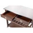 thumbnail image 3 of Boraam Sonoma Wood Kitchen Cart with Stainless Steel Top - Chestnut Wire-Brush Finish, 3 of 5