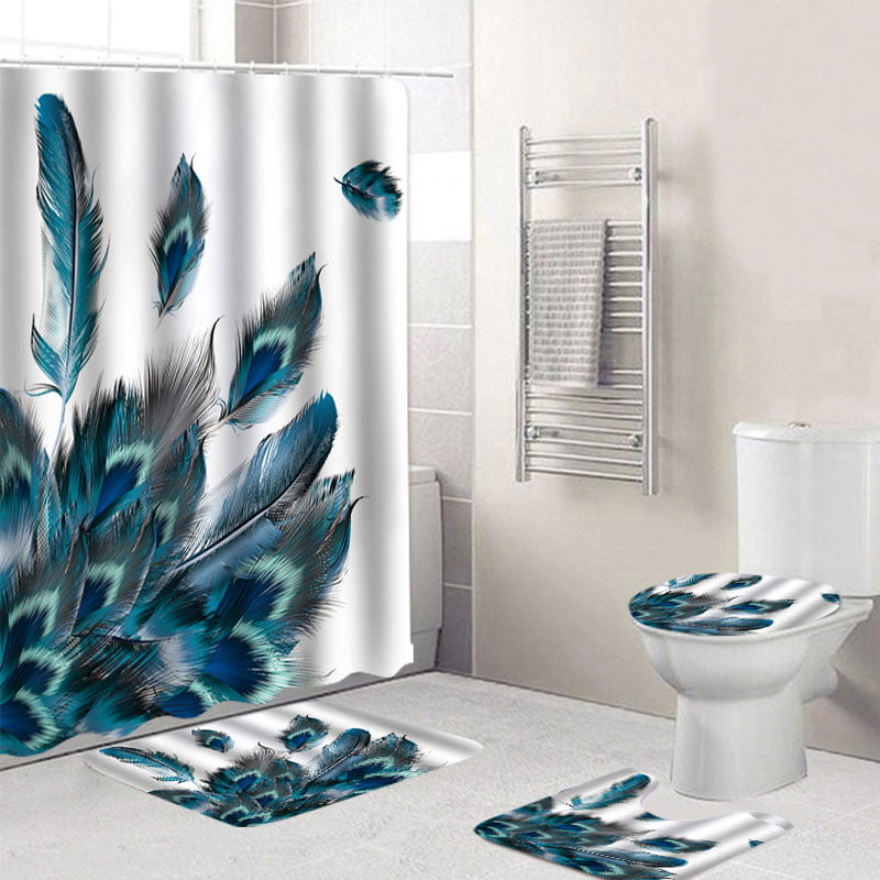 Details about   Phalaenopsis Shower Curtain Toilet Cover Rug Mat Contour Rug Set 