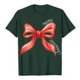 thumbnail image 4 of larppty Women Casual Christmas Shirts: Short Sleeve Tunic Tops - Womens Crew Neck Tee Tshirt Blouses (Dark Green, M), 4 of 6