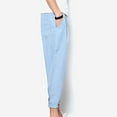 thumbnail image 5 of Men's Casual Pants Lantern Pants Linen Pants Fashionable Harlen Pants Leggings Regular Straight Pant Blue 4XL, 5 of 8