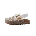 thumbnail image 5 of bebe Toddler Girl's Footbed Jelly Clogs – Slip-On Summer Shoes with Buckle Strap and Charm Accents, 5 of 7