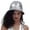 Silver, variant on Yuanlong Unisex Gold Print Bucket Hat With Wide Brim Summer Sun Hat Solid Color Hip Hop Streetwear Headwear