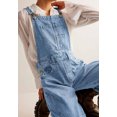 thumbnail image 4 of sicmoss Women's Blue Y2K Baggy Wide Leg Bib Overalls Adjustable Strap with Pockets, 4 of 6