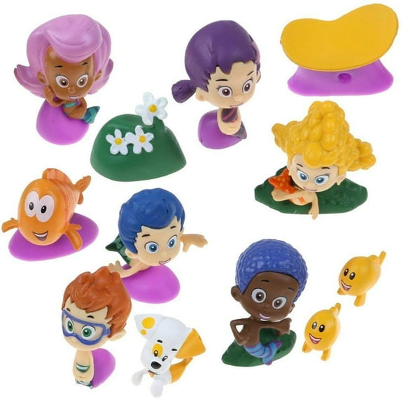 Set of 10 Figures for Inspired Bubble FIsh Deluxe Guppies Party, Birthday, Gift and Decorations!