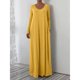 thumbnail image 4 of mfyjkho Vestidos midi para mujer, Vestido de mujer de moda de color liso con cuello en V y manga larga, falda larga con bolsillo Vestidos de otoño s, 4 of 5