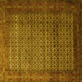 thumbnail image 1 of Ahgly Company Machine Washable Indoor Square Persian Yellow Traditional Area Rugs, 6' Square, 1 of 4