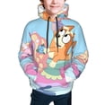 thumbnail image 5 of Lsque Bluey Patten Youth Hoodie Sweatshirt Pullover with Kangaroo Pocket Boys and Girls Hoodie Warm Hoodie for Kids, 5 of 8