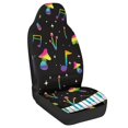 thumbnail image 2 of POLERO Rainbow Mushroom Music Front Automobile Seat Cover, Set of 2 Polyester Stretchy Seat Protector for Car Interior Accessories, 2 of 12