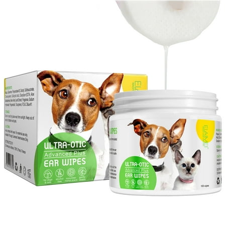 ibaste Dog Ear Wipes | 100 Pcs Cleansing Pads For Pets | Safe And Effective Pads For Cleaning Teeth, Eyes, & Ears, Ear Cleaning Pads For Stop Ear Itching.