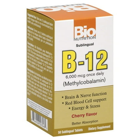 Daily Nutrition - Bio Nutrition Sublingual B-12 Once Daily 6000 mcg Tablets, 50 Ct