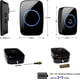 thumbnail image 4 of Wireless Doorbell, Waterproof Door Bell Kit, Over 1000 feet Range and 60 Chime, 5 Levels Volume and LED Flash, for Home Office Classroom, 4 of 4