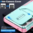 thumbnail image 2 of Rugged Case for Motorola Moto G Stylus 2025 with Slide Camera Cover & Drop Protection Green, 2 of 5
